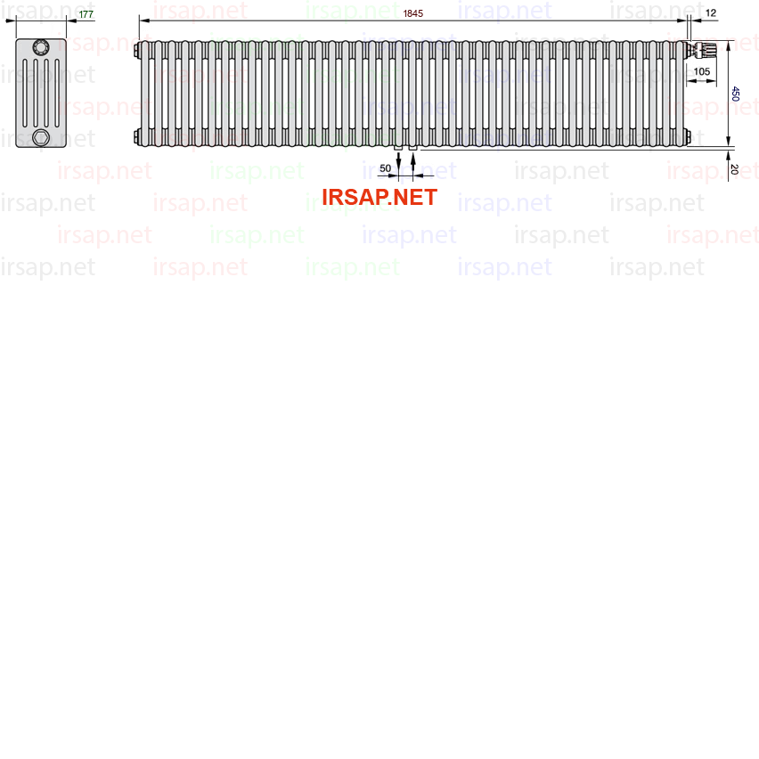 Радиатор IRSAP Tesi 50450/41 T52 CL 01